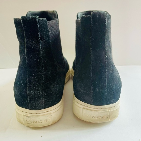Vince Black Suede Chelsea Ankle Boots Size 10 - Picture 5 of 8